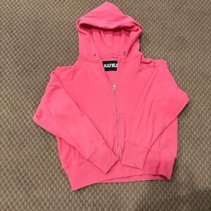 KATIE J Hot Pink Zip-Up Hoodie